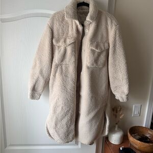 Abercrombie & Fitch Beige Teddy Jacket